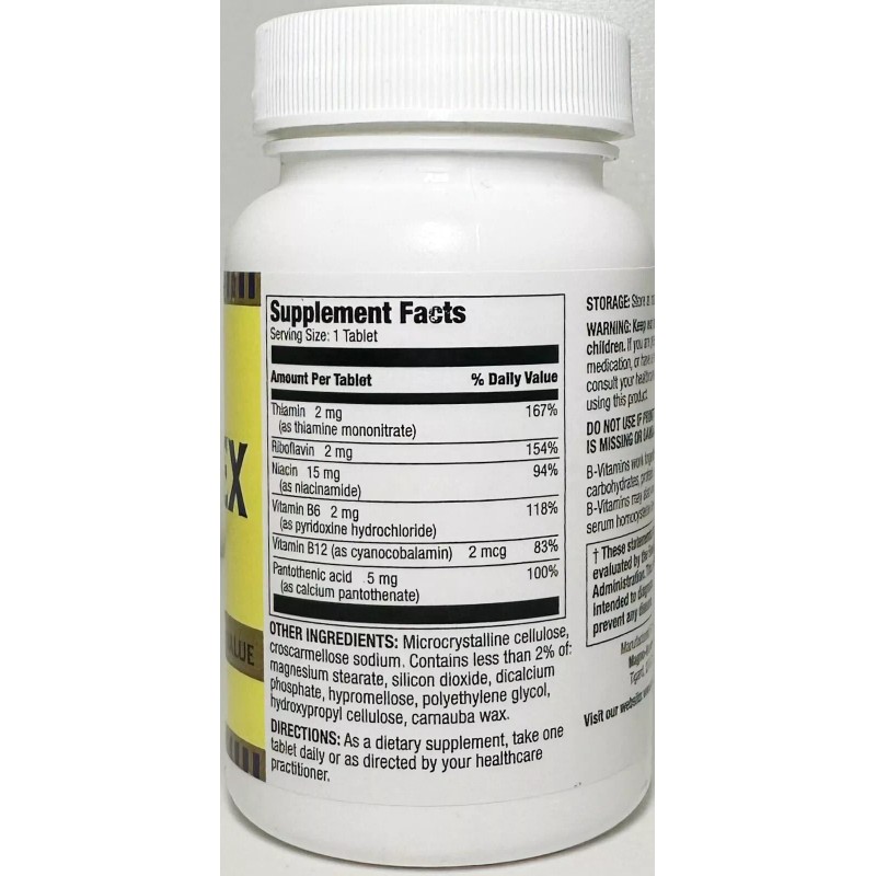 Optimum Vitamin B Complex Supplement 100 Tablets -EXP:07/2027