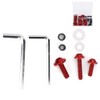MUNEFE Fairing Bolts Kit, Motorcycle Fairing Bolt Kit, Red Aluminum