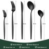 Matte Black Silverware Set 30 Piece, Wildone Stainless Steel Flatware