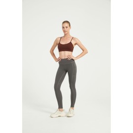 AMRIY Women's Light Support Sports Bra Adjustable Thin Straps Criss Cross Back Open Back Removable Pads Yoga Workout Bra Black,XL