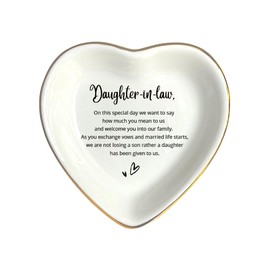HatafaFurni To My Daughter Ring Dish Gift, Ring Dish For Bride From Mother in law, Women Jewelry Dish, Daughter Birthday Gift, Daughter In Law Gifts, Son Trinket Tray for Men (Daughter in law)