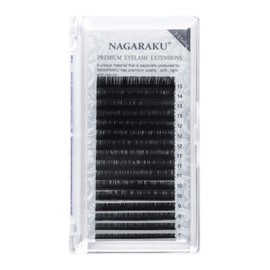 NAGARAKU Eyelash Extension Classic Individual 1:1 Eyelash Volume Individual Eyelashes Natural Semi Permanent Soft Eyelash Accessories Matte Black Single Lash Extension 16 Rows 0.15 mm B Curl 7-15 mm