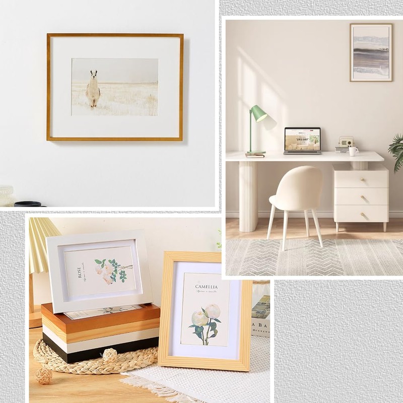 SOFPLATE 12Pcs White Picture Mat Kit Picture Frame Backing Board