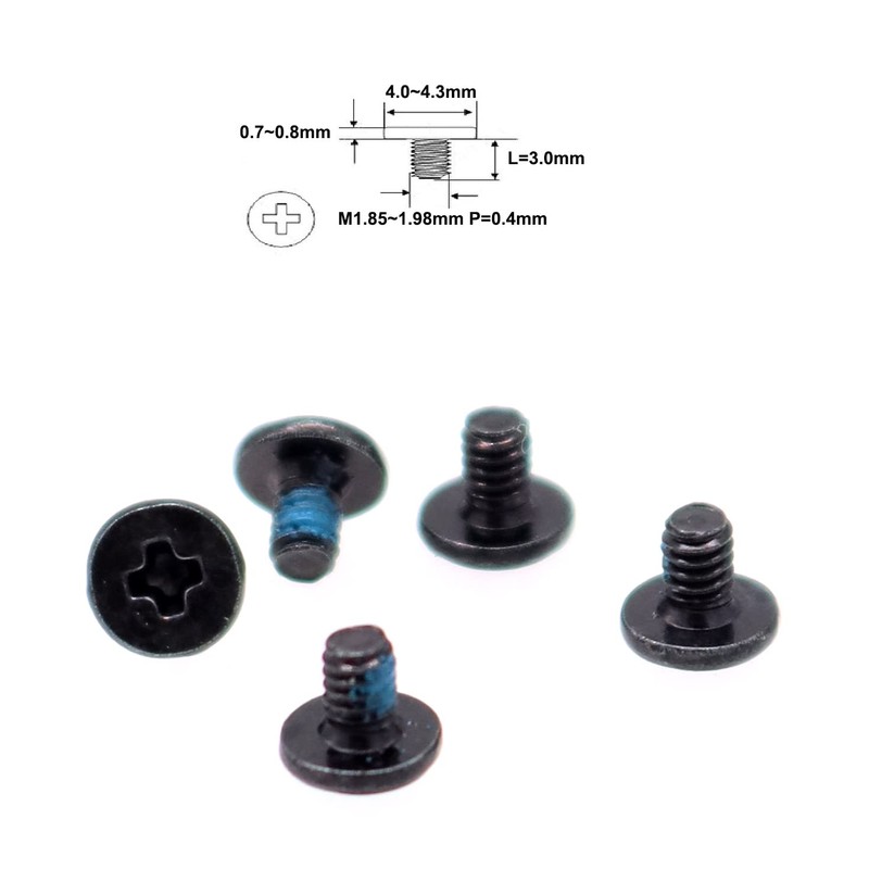 Deal4GO 10pcs M2x3 mm Phillips Screw Nickel Replacement for Laptop