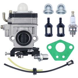 Carburettor for 43cc 49cc 52cc Brush Cutter and Brush Cutter, ADEFOL Replacement Part Set Carburettor Repair Kit with Seal Spark Plug Petrol Filter Engine Durable Accessories Carbu Set
