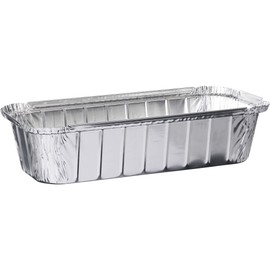 PLASTICPRO [3 Lb 50 Pack Disposable Loaf Pans Aluminum Tin Foil Meal Prep Bakeware - Cookware Perfect for Baking Cakes, Bread, Meatloaf, Lasagna 3 Pound 11'' X 5'' X 2.75''