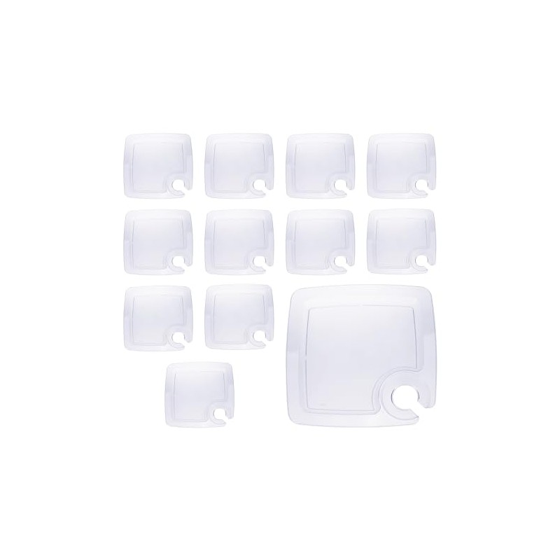 Homeford Clear Plastic Plates with Cup Holder, 9-inch, 12-count
