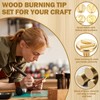 56 Pieces Wood Burning Tip Letter Wood Burning Tip Set