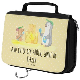 Mr. & Mrs. Panda Toiletry Bag Summer Sea Beach Gift Men's Storage Bag Toiletry Bag Holiday Autumn Beach Holiday Organiser, neutral, Hand Drawn