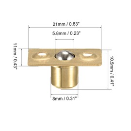 sourcing map Door Cabinet Closet Drawer 8mm Shaft Dia Brass Ball Catch Latch Catcher 5 Sets