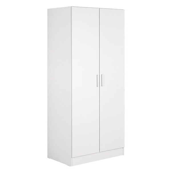 Madesa Wardrobe Cabinet with 2 Doors, Space for Storage, Ample Shelf - White, 71” H x 20” D x 31” L