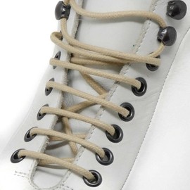 LACCICO Shoelaces | Round Robust Waxed | Diameter 2.5 mm Colour: Beige Length: 120 cm, beige