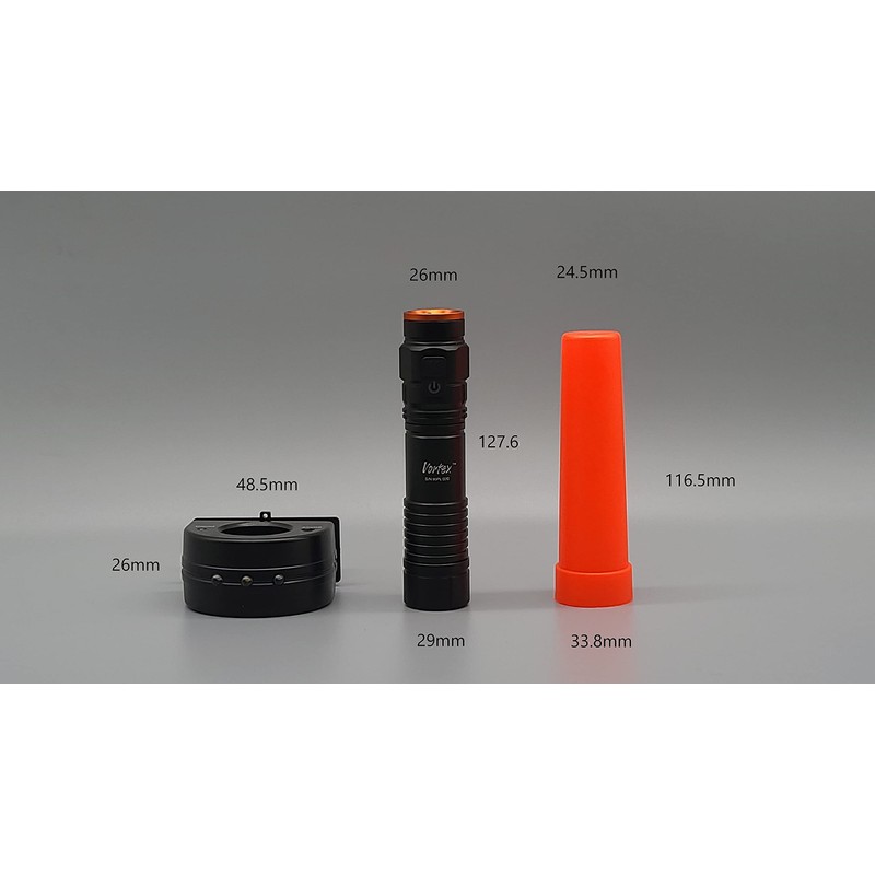Vortex TX200 Emergency Rechargeable Right Angle Magnetic Flashlight, 1300 Lumens
