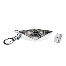 Origami Paper Boat Ship Sailing Vessel Boat Keychain Mini Bling 3D