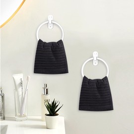 Towel Rings, White Aluminum Alloy for Home Hotel Bathroom Towel Ring