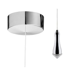 Chrome Bathroom Ceiling Light Pull Cord Switch 2 way 6A With CP Luxury Pendant