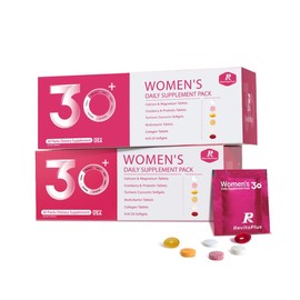 RevitaPlus BeautyPack WOMEN'S DAILY SUPPLEMENT PACK | Calcium & Magnesium,Cranberry & Probiotic,Turmeric Curcumin,Multivitamin,Collagen,Krill Oil | Immune,Relaxation,Heart, Stress Support 30 Days:_2 boxes 60days