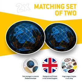 Vinyl Stickers (Set of 2) 7.5cm - 3D Abstract Globe Planet Earth Laptop Tablet Luggage Scrapbook #21059