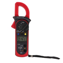 Oumefar Automatic Digital Clamp Meter Current Multimeter DC AC Voltage Diode Tester 4000 Counts Multimeter Maintenance Kit for Electrician(red)