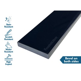 Threshold.Shop Custom Size | Super Black Engineered Marble Threshold | Shower Curb Top for Schluter Kerdi Board, Tile Redi Shower Pan System, Backsplash, Jambs, Fireplaces.