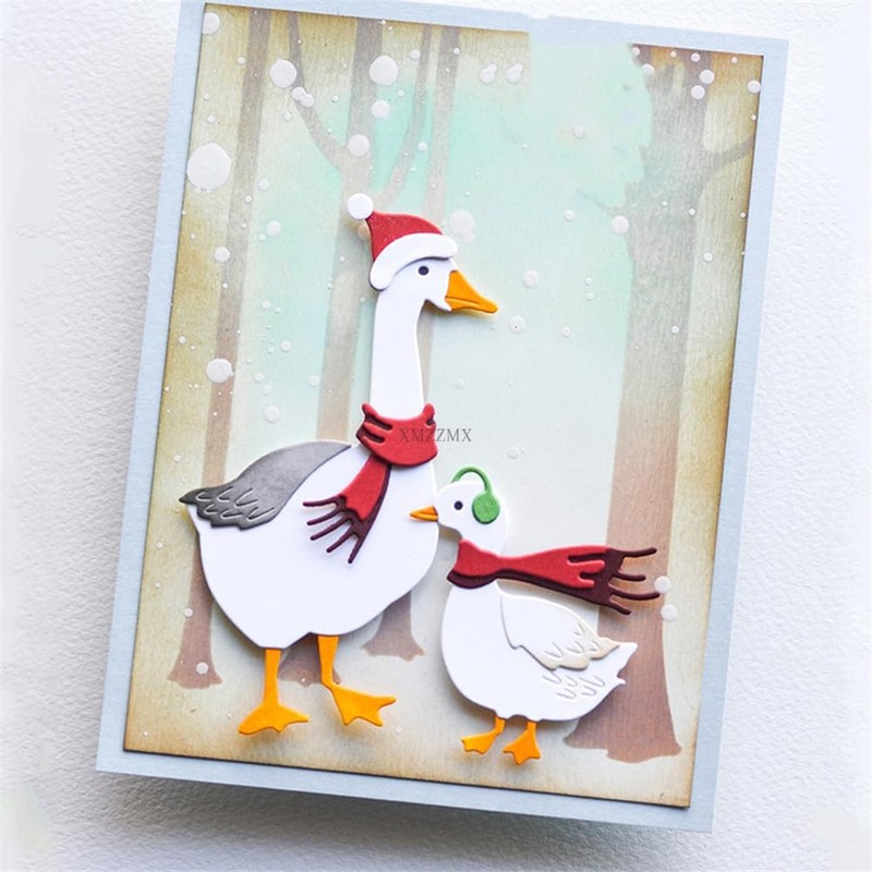 XMZZMX Patchwork Animal Duck Metal Cutting Dies for Card Making,