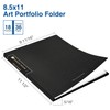 Sooez 18-Pocket Binder with Plastic Sleeves 8.5x11, Heavy Duty Art
