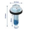 Micro Traders 1Pc Washer Agitator Bolt with Rubber Gasket Replacement