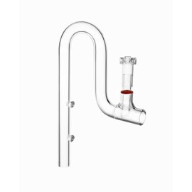 JARDLI Glass Lily Pipe Jet Outflow with Surface Skimmer for Aquarium Planted Tank (17mm for 16/22mm (5/8'' i.d.) tubing)