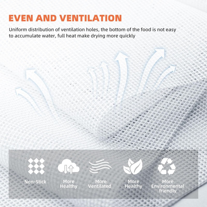 2000x350mm DIY Silicone Dehydrator Sheets, [2 Pack] Non Stick Large