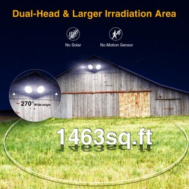 Onforu 100W LED Barn Light Dusk to Dawn Outdoor Lighting with Photocell Remote, 6500K 10000LM Adjustable Brightness Dual-Head Flood Lights, IP65 Waterproof Security Area Light for Farmhouse Barns