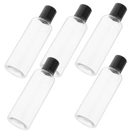 FOMIYES 5pcs Clear Refillable Bottles with Disc Top Caps for Toiletries Lotion and Shampoo Lightweight Leakproof for Easy Packing