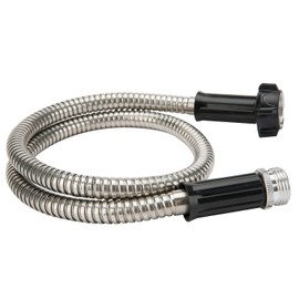 Yanwoo 304 Stainless Steel 15 Feet Garden Hose with Female to Male Connector, Lightweight, Kink-Free, Heavy Duty Outdoor Hose (15ft)