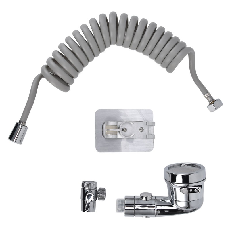 Sink Shower Sprayer Stretchy Hose Adjustable Mode Faucet Sprayer Attachment