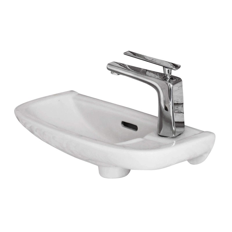 Fine Fixtures Small Wall Mounted Bathroom Sink, Mounting hardware included.