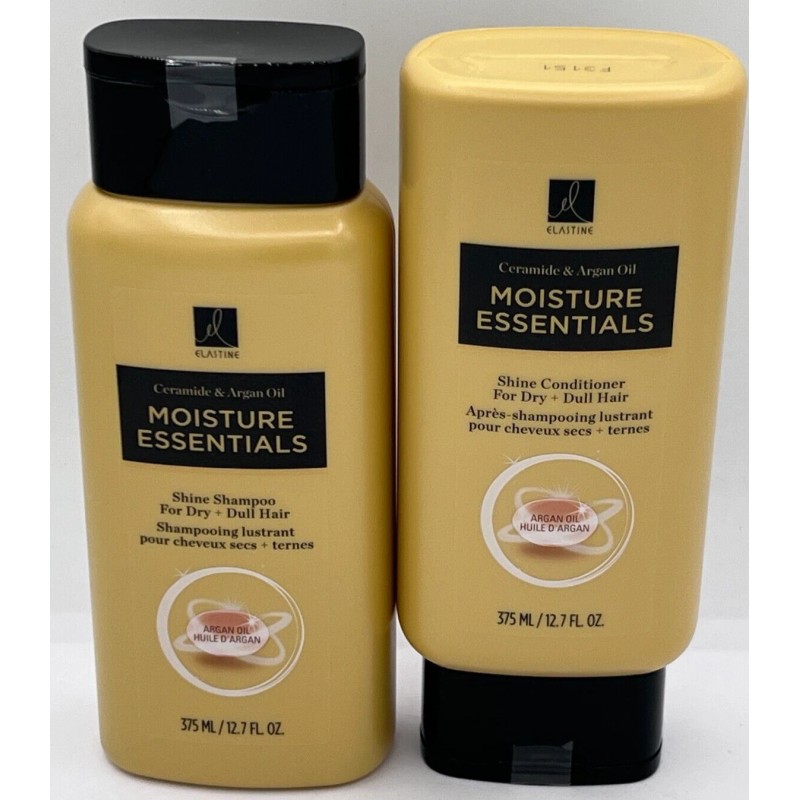 AVON Elastine Moisture Essentials Shine Shampoo & Conditioner Set