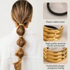 8Pcs Gold Hair Cuffs for Ponytails Hair Ties Fashion Glossy