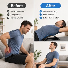 Adjustable Back Stretcher for Daily Comfort – 4-Level Lumbar Support Board for Home, Office & Yoga Use