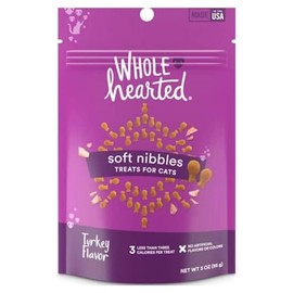 WholeHearted Savory & Tasty Soft Nibbles - Turkey Recipe, 3 Ounce - Natural Low Calorie Treats for Cats