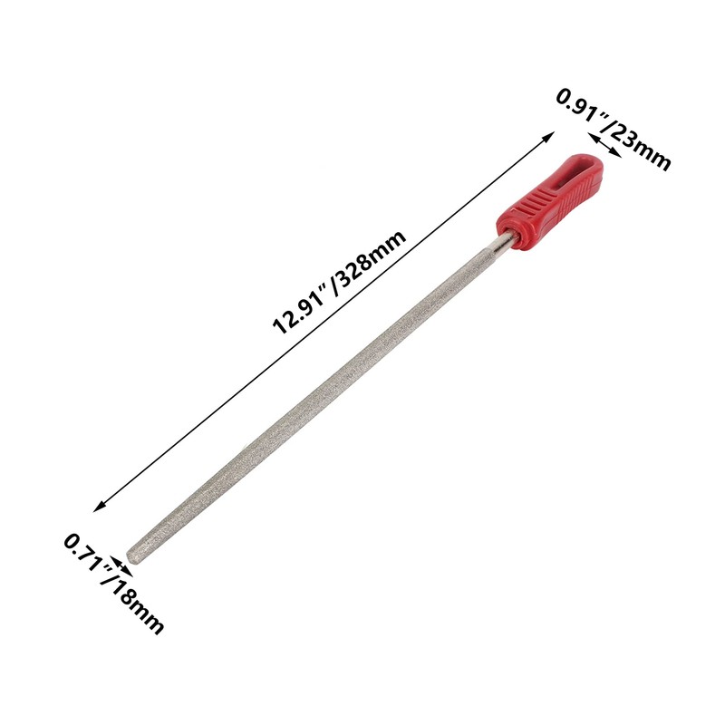 CNBTR 10inch Diamond Coated Round File Plastic Handle Hand Tools