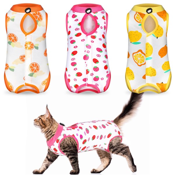 3 Pieces Cat Recovery Suit Kitten Recovery Suit E-Collar Alternative