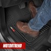 Motor Trend FlexTough Advanced Black Rubber Floor Mats with Cargo