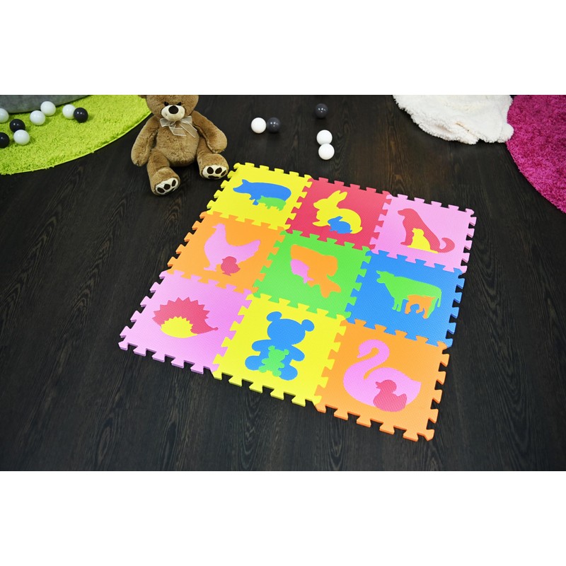 Knorrtoys 21018 Puzzle Mat "Animals" 9 Pieces 30 cm