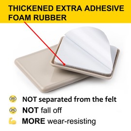 16 Pack Self-Stick Furniture Sliders 2-1/2" Heavy Duty Adhesive Furniture Table Desk Chair Movers for Carpet Furniture Sliders Carpet Moving Sliders Furniture Moving Pads Furniture Glides