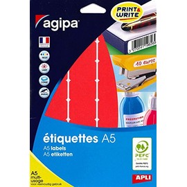 agipa 114343 multius. Labels Red 24 x 33.5 mm Rounded Corners, p. 10 pl. A5