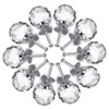 4pcs Crystal Knobs, 40mm Door Knobs Diamond Shape Design Crystal