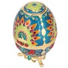 Toothpick Holder Retro Metal Peacock Egg Shape Portable Multifunctional Storage