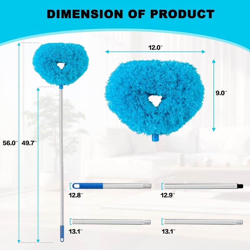 Ceiling Fan Cleaner Duster Reusable Microfiber Ceiling Fan Blade Cleaner