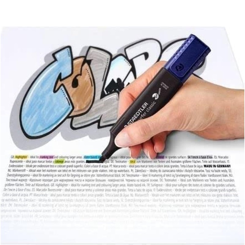 Staedtler Textsurfer Highlighter Classic Hidelighter, Blackaa