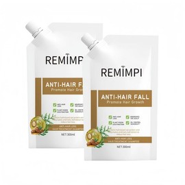 REMIMPI Anti-Hair Fall Hair Loss Treatment Shampoo Oil Control Anti dandruff Haircare Ginseng Ginger Help Hair Growth Jojoba Oat Repair Reduce Hair Loss Scalp Cleanser Conditioner 300ML【Buy 1 Get 1 Free】