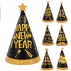 LUOZZY 24pcs Happy New Year Party Hats Decoration Paper Cone